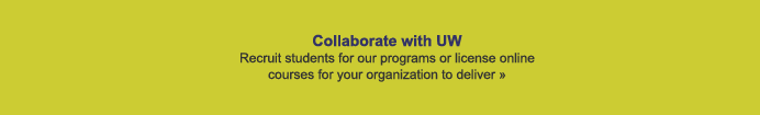 Collaborate with UW to market and deliver online courses