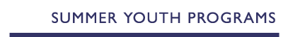 Summer Youth Programs